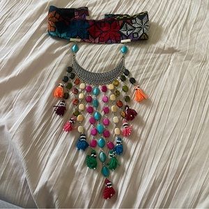 Handmade Fabric/Silver colorful, Made in Egypt